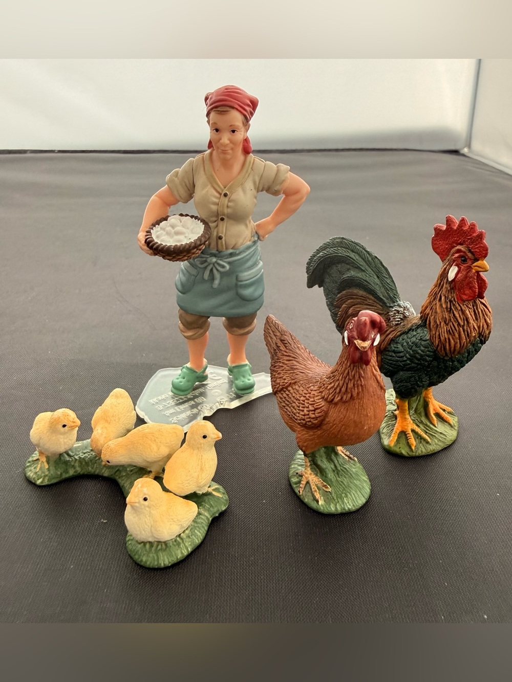 Schleich Lot Rooster Chicks Farmer's Wife with Eggs 2008 2011